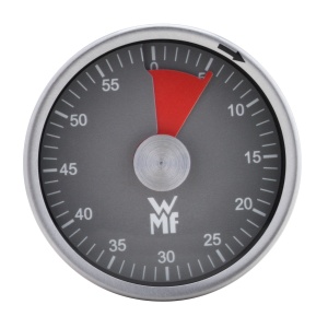 Timer de bucatarie magnetic WMF, Cromargan inox, 60 minute, alarma sonora