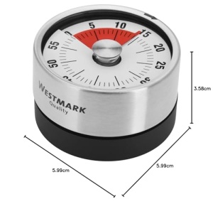 Timer de bucatarie mecanic Westmark Futura 10902260 1-60 minute magnetic inoxABS antracitargintiu - Img 10