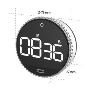 Timer Digital Xavax cu Magnet, NegruSilver, pentru Bucatarie si Sport - Img 4