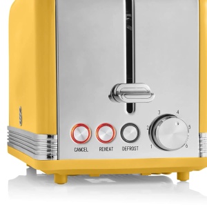Toaster 2 felii Swan ST19010YELNEU, 815W, 6 nivele rumenire, galben - Img 6