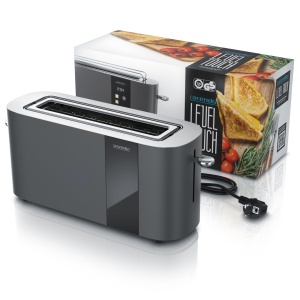 Toaster Arendo LEVEL TOUCH, 2 felii, 1000W, 6 trepte rumenire, ecran LED, Gri - Img 8