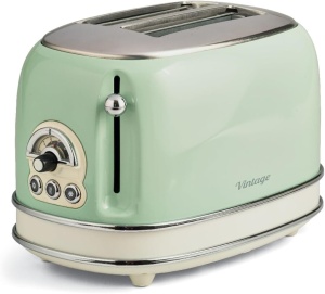 Toaster Ariete Vintage 155, 2 feliute, 810W, culoare verde