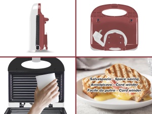 Toaster Beper P101TOS010, 750W, Antiaderent, AlbRosu - Img 4