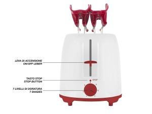 Toaster BEPER P101TOS100, 2 feliute, 7 niveluri rumenire, inox - Img 3
