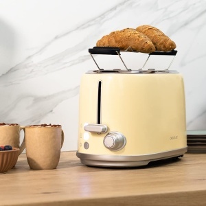 Toaster Cecotec ToastTaste 1000 Retro Double Beige 980W Functie Dezghetare si Incalzire - Img 4