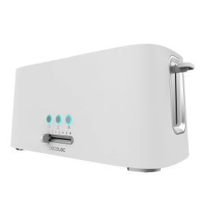 Toaster Cecotec ToastTaste 9000, 1630W, 4 felii, 2 sloturi extra-largi, Alb
