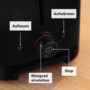 Toaster compact Bosch MyMoment TAT3M123, 800W, negru mat, 2 felii - Img 6