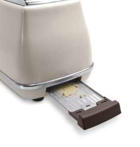 Toaster DeLonghi Icona Vintage CTOV 2103.BG, 2 fante, 6 niveluri rumenire, bej - Img 3