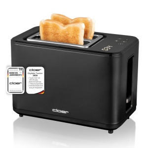 Toaster Digital Cloer 3930 pentru 2 felii, 750-900W, negru