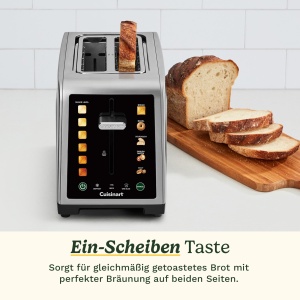 Toaster digital Cuisinart SimpliTouch XL, 2 felii, ecran tactil color, fante extra-largi, finisaj inox - Img 7