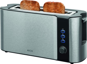 Toaster ECG ST 10630 SS, 2 feliute, 6 niveluri intensitate, inox negru-silver - Img 3