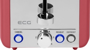 Toaster ECG ST 2708 Tradizione Corsa, 2 feliute, 780-925 W, rosu mat - Img 2