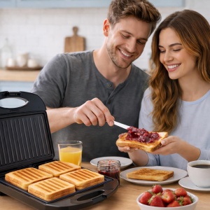 Toaster electric Beper P101TOS040 pentru 4 felii, 1400 W, placi antiaderente - Img 6