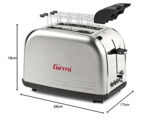 Toaster Girmi TP57 800W Sloturi Mari Timer 8 Nivele Functii Multiple - Img 6