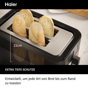 Toaster Haier I-Master HTO5A3, 2 felii, 1150W, extra adancime, 7 niveluri rumenire - Img 2