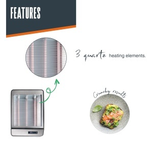 Toaster orizontal digital Lacor 69415, 1000W, 6 trepte, inox - Img 6
