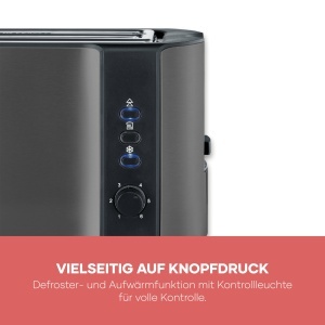 Toaster Severin AT 9341 1400 W InoxNegru Functie decongelare Suport pentru chifle - Img 7