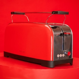 Toaster vertical Cecotec Toastin Time 1500, 1500 W, 2 fante, rosu - Img 6