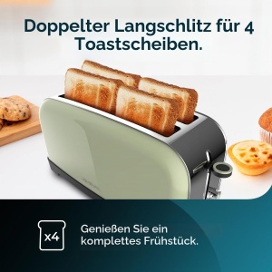 Toaster Vertical Cecotec Toastin Time 1500, 1500W, 3.8 cm, Verde - Img 4