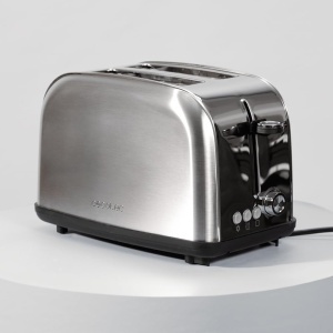 Toaster vertical Cecotec Toastin Time 850 Inox Lite 850W 2 felii fante largi 38 cm functie dezghetare - Img 4