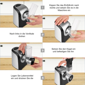 Tocator electric legume 150W, 5 lame interschimbabile, compact si usor de curatat - Img 6