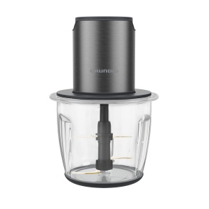 Tocator multiplu profesional Grundig Delisia Novus CH 7140, 500 wati, 4 lame din otel inoxidabil cu acoperire cu zirconiu, recipient din sticla de 1 l, 2 trepte, suport antiderapant, inox inchis/negru - Img 2