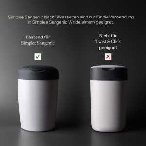 Tommee Tippee Set 3 Rezerve Simplee Sangenic Anti-Bacteriene Capacitate Mare - Img 6