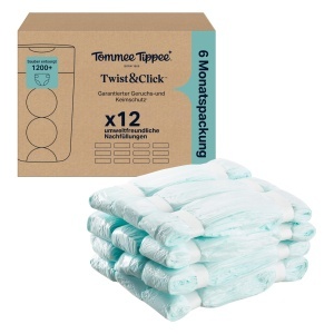 Tommee Tippee Twist Click Rezerve Antibacteriene 12 Bucati 105m
