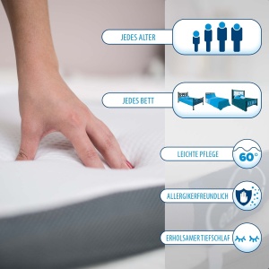 Topper ortopedic Genius Eazzzy 200x220cm, inaltime 7cm, din gel, pentru alergici - Img 3