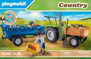Tractor cu remorca PLAYMOBIL 71249, verde, 42 piese, pentru copii de la 4 ani - Img 6