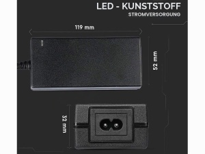 Trafo 24V LEDLUX CV7247, 60W, 2,5A, IP44, negru - Img 2