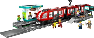 Tramvai LEGO City cu Haltestatie 60423, 811 piese, 6 minifigurine - Img 9