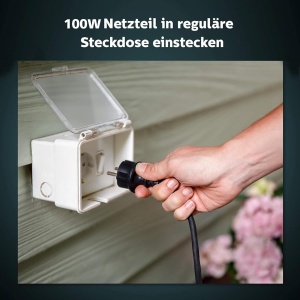 Transformator exterior Philips Hue 100W, rezistent la intemperii, negru - Img 4