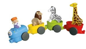 Tren de Jucarie PLAYMOBIL JUNIOR 72084 cu 4 Vagoane si Figurina, Colorat - Img 4