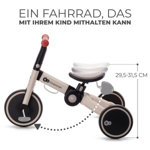 Tricicleta Kinderkraft 4TRIKE 3 in 1, pentru copii 1-5 ani, gri - Img 6