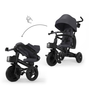 Tricicleta Kinderkraft Aveo 2 PRO, 6-in-1, compacta, gri - Img 13