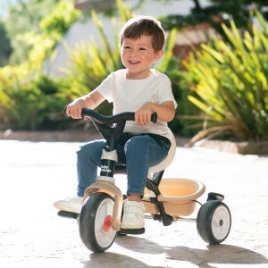 Tricicleta Smoby Baby Balade 3-in-1 Bej - Cadru metalic, scaun cu centura de siguranta - Img 5