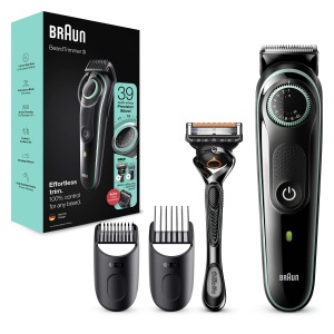 Trimmer barba Braun BT3341 NegruVerde 39 setari lungime lame durabile - Img 7