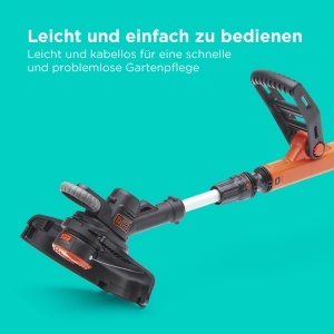 Trimmer de gazon BLACKDECKER STC1840EPC-QW, cu acumulator 18V, 30 cm, usor - Img 3