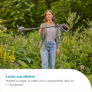 Trimmer de iarba Gardena EasyTrim 25, 18V, 2-in-1, usor si ergonomic - Img 2