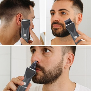 Trimmer multifunctional Beper P304CAP050, 12 accesorii, lame din otel, LED, USB-C - Img 4