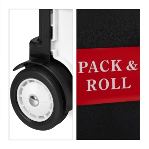 Trolley de cumparaturi Relaxdays, pliabil, 50L, 35kg, negrugri - Img 9