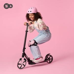 Trotineta copii si adulti Kinderkraft Freely pliabila roti PU 20 cm roz - Img 11
