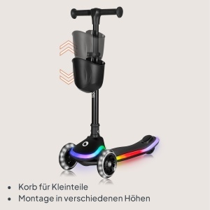Trotineta pentru copii Lionelo Mey, 3 roti, LED, 50 kg, ajustabila - Img 6