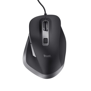 Trust Fyda Mouse PC cu cablu, Design sustenabil, 600-5000 DPI, 6 butoane, suport pentru degetul mare si deget, Mouse USB 150 cm, Mouse ergonomic pentru laptop, PC, MacBook, Birou, Lucru confortabil - Img 7