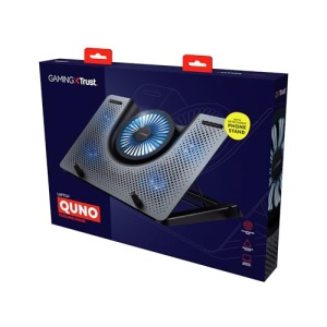 Trust Gaming Laptop Cooler GXT 1125 Quno Cooling Pad, Cooler Stand, Iluminare LED, 5 ventilatoare, previne supraincalzirea, pentru laptopuri/notebook-uri/Macbook-uri de pana la 17.3 inci - Img 10