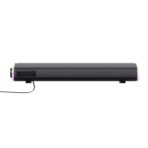 Trust Liro Soundbar PC Speaker 12W, Difuzoare stereo pentru computer cu iluminare LED RGB, Jack 3.5mm AUX, USB Operation Sound Bar pentru PC Laptop Desktop Tablet Smartphone TV, Negru - Img 10