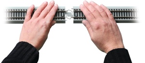 Turnout Dreapta HO Bachmann 44566 - Cale Ferata Nickel Silver cu Roadbed Gri - Img 3