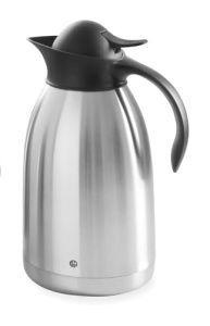 Ulcior HENDI, cu inchidere neagra, cu pereti dubli, vas de cafea, termos, ceainic, 2L, otel inoxidabil, polipropilena, o145x(H)260mm