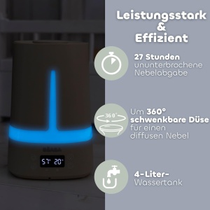 Umidificator BEABA 4L, 27 ore autonomie, 7 culori noapte - Img 3
